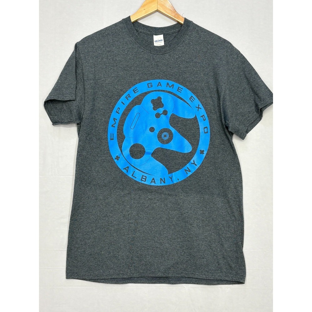 Empire Game‎ Expo T-Shirt Mens Heather Gray Graphic Short Sleeve Medium Gildan